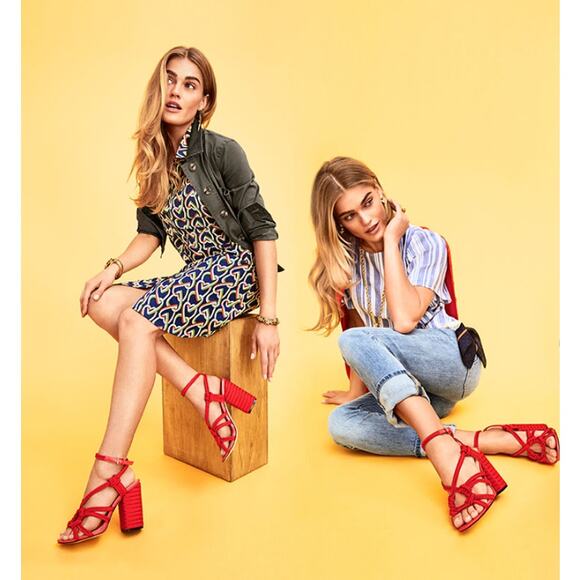 CAbi 6012 Tiptoe Red Hibiscus Strappy  Espadrille Rope Heeled Sandal Sz 7.5 - Picture 12 of 15